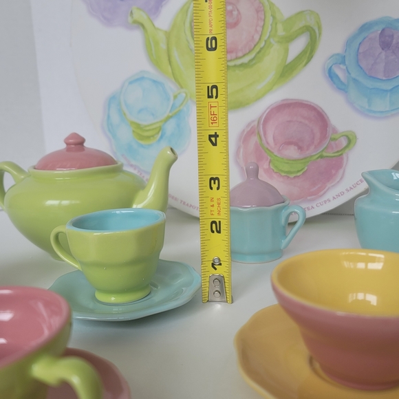 Rosanna Child's Tea For Me Too 13-Piece Ceramic Tea Party Set - Picture 16 of 17